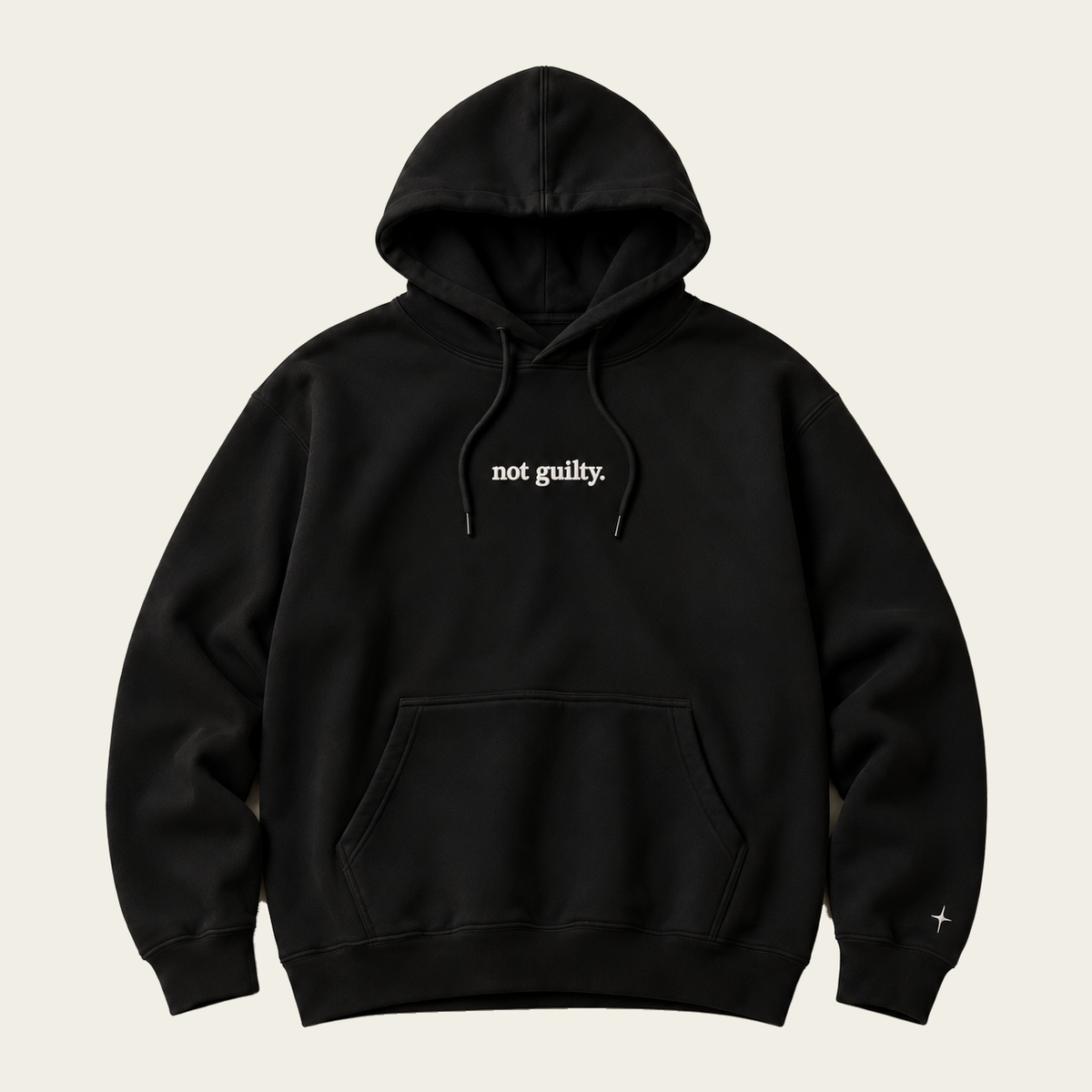 After Hours Hoodie concept, black, front view
