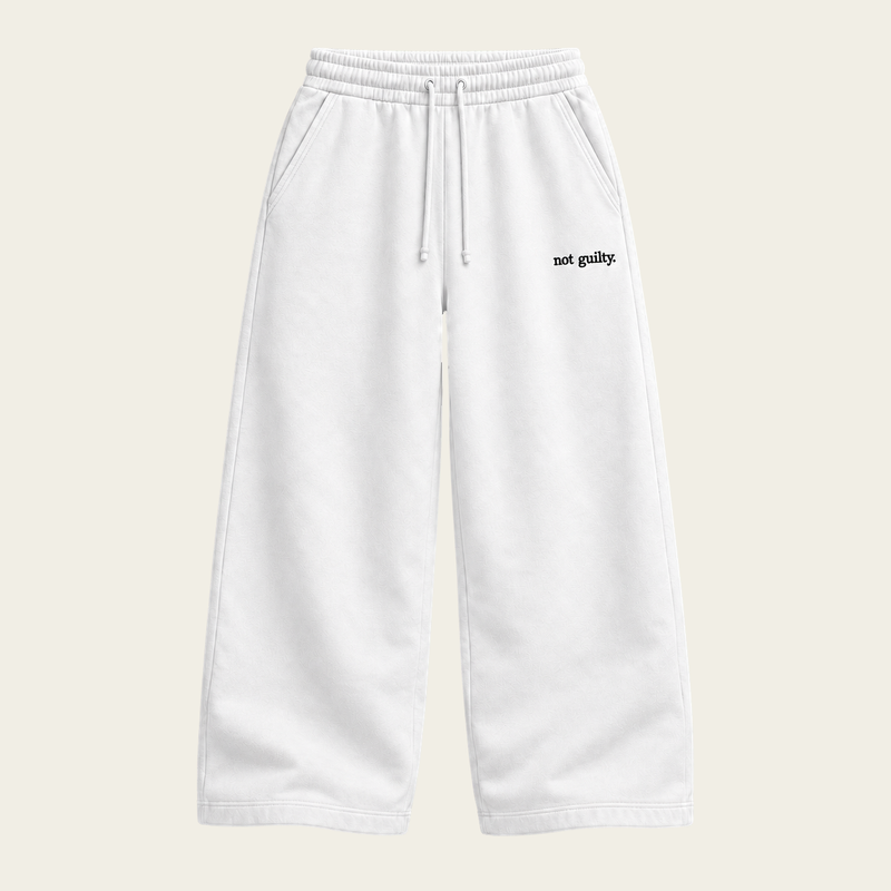 Signature Sweatpants, white, front view