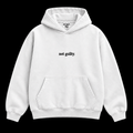 not guilty. Signature Sweatshirt white on black background
