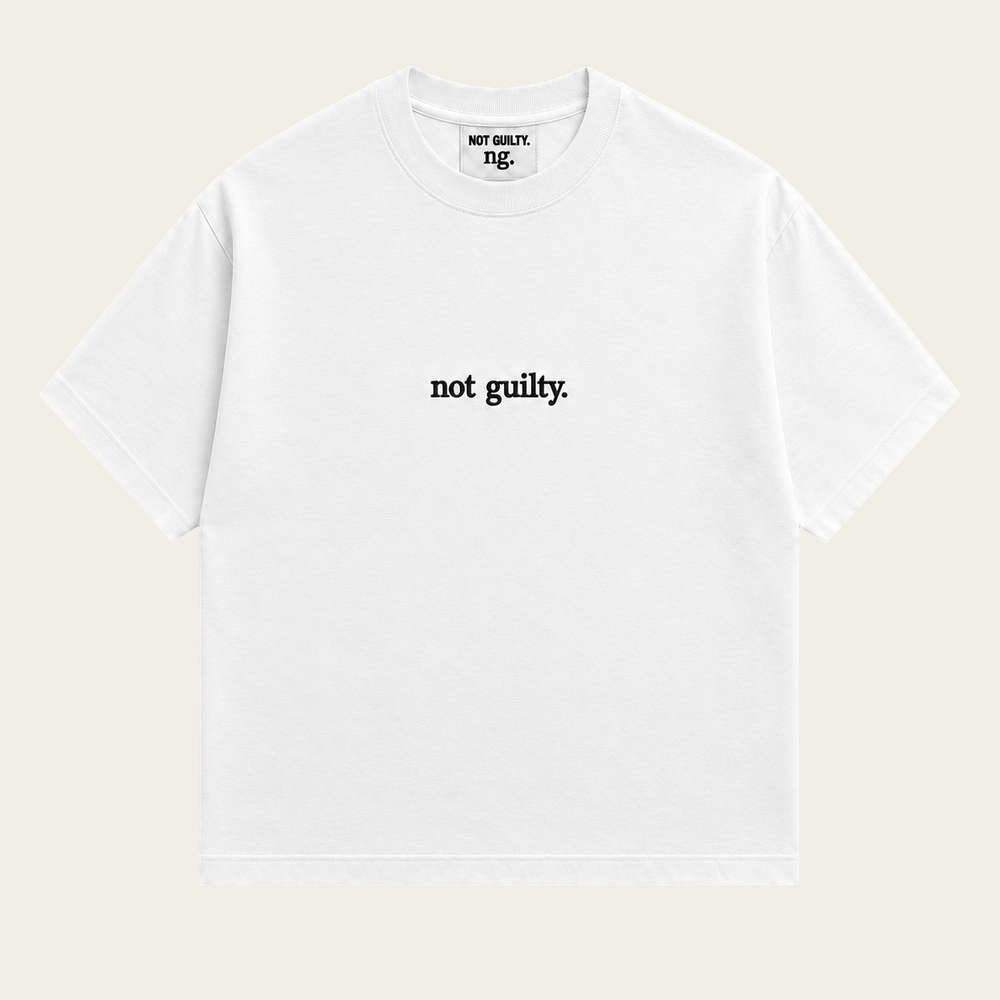 Signature Tee, white, front view